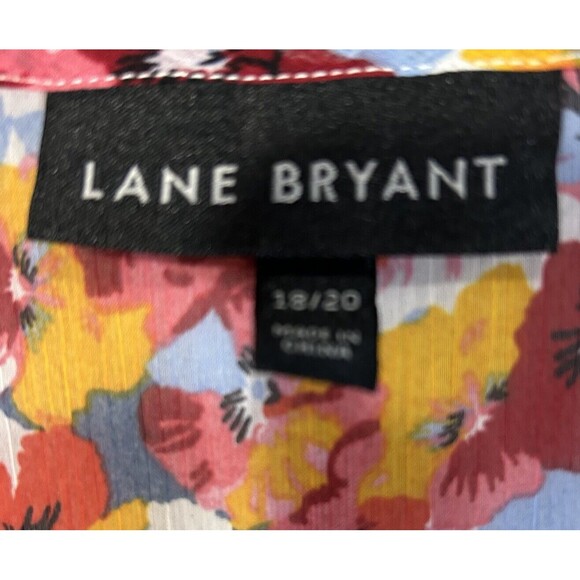 Lane Bryant Asymmetric Top womens 18/20 Half Button Front‎ Cottage Core Cowgirl - Picture 9 of 9